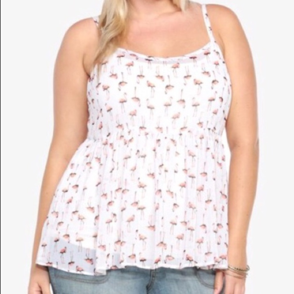Flamingo print tank top